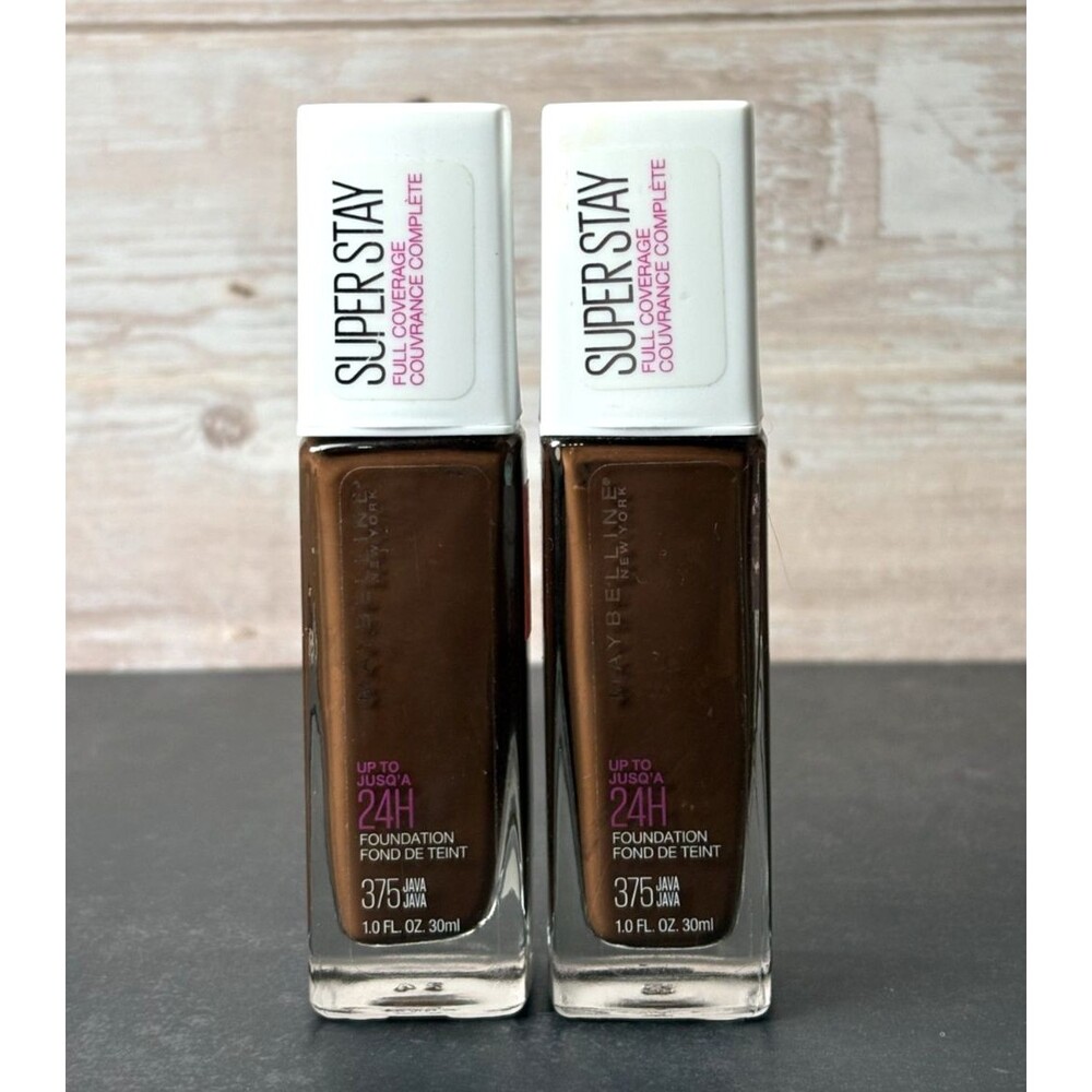 2 Pack Maybelline Super Stay Foundation 24 Hr Full Coverage # 375 Jawa